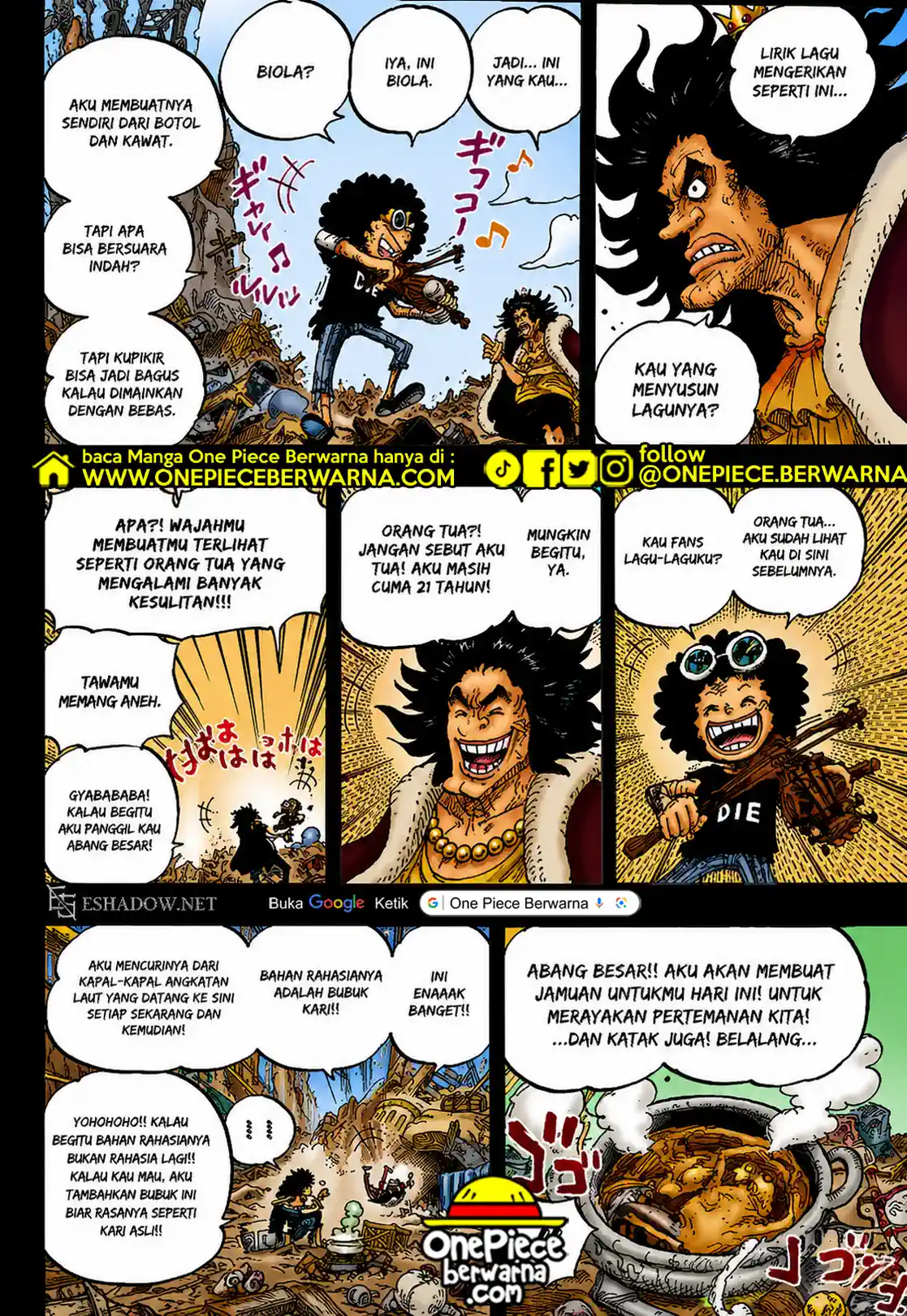 One Piece berwarna 1184 1185 1186 bahasa indonesia